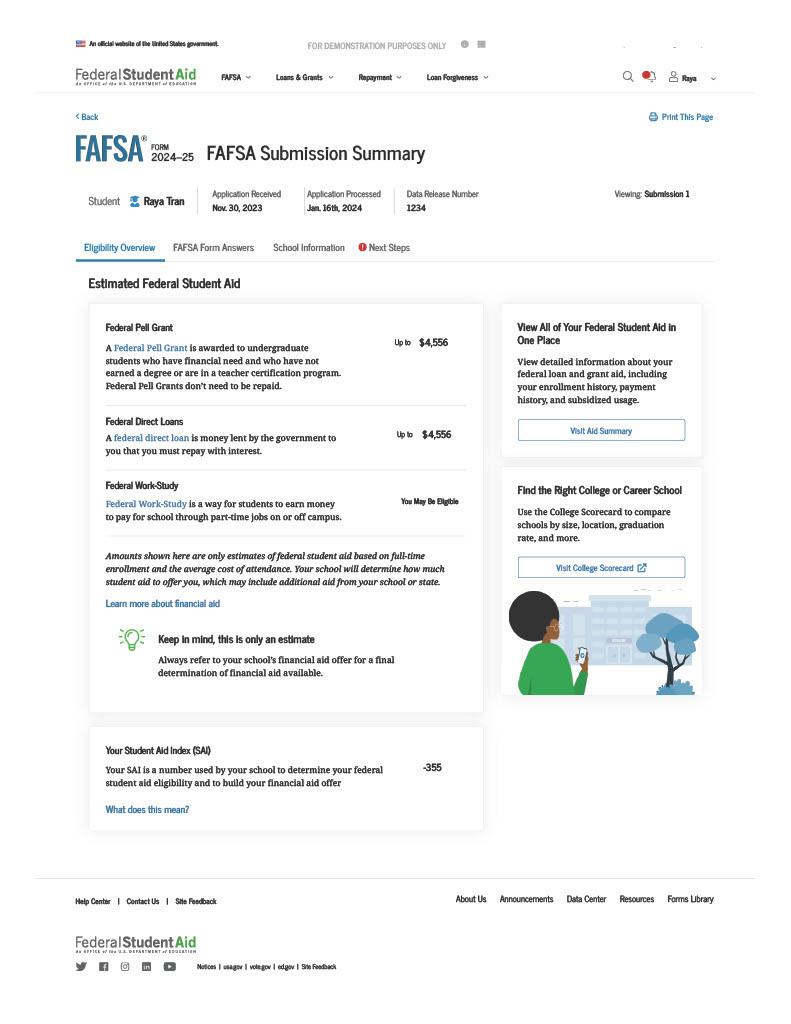 What Is A Fafsa Summary